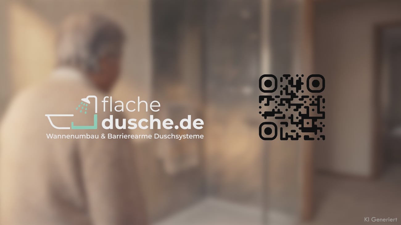 Endbild des TV-Spots mit Logo von flachedusche.de